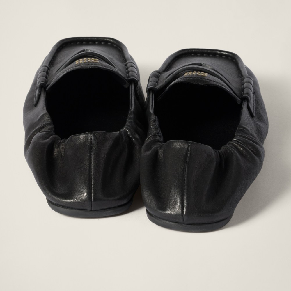 Ruches nappa leather loafers