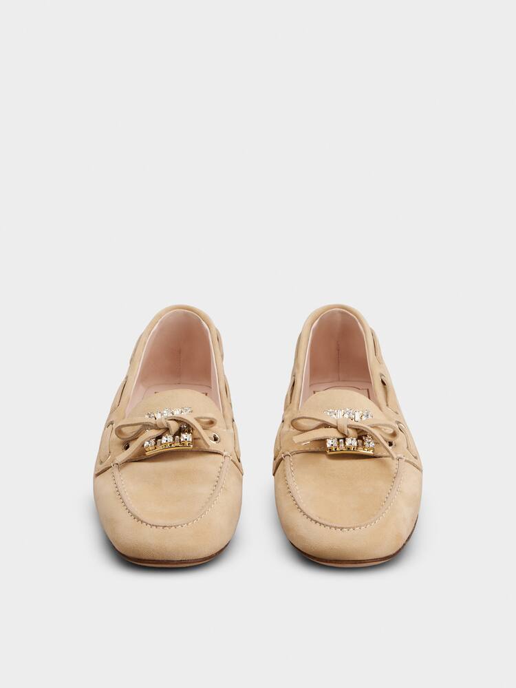 Très Vivier Boat Loafers in suede
