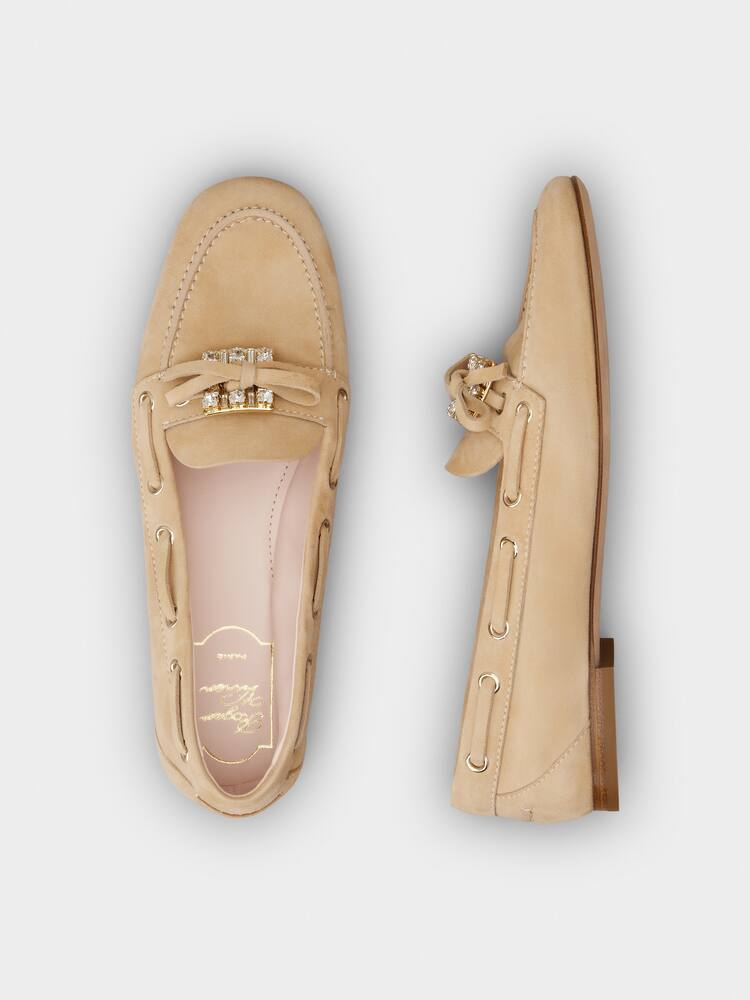 Très Vivier Boat Loafers in suede