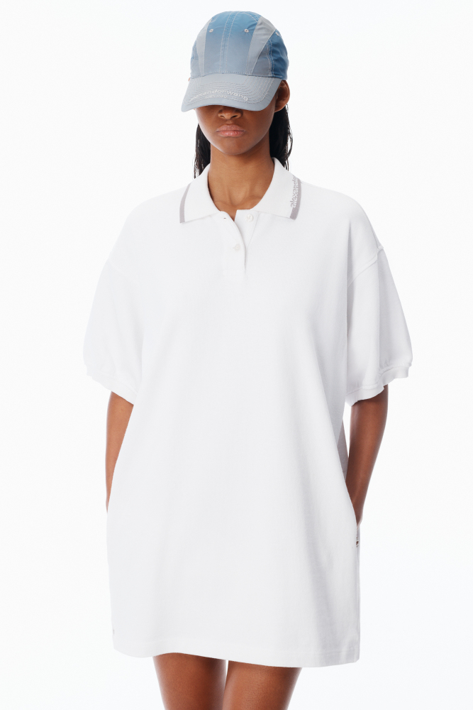 Relaxed Polo Cotton Minidress