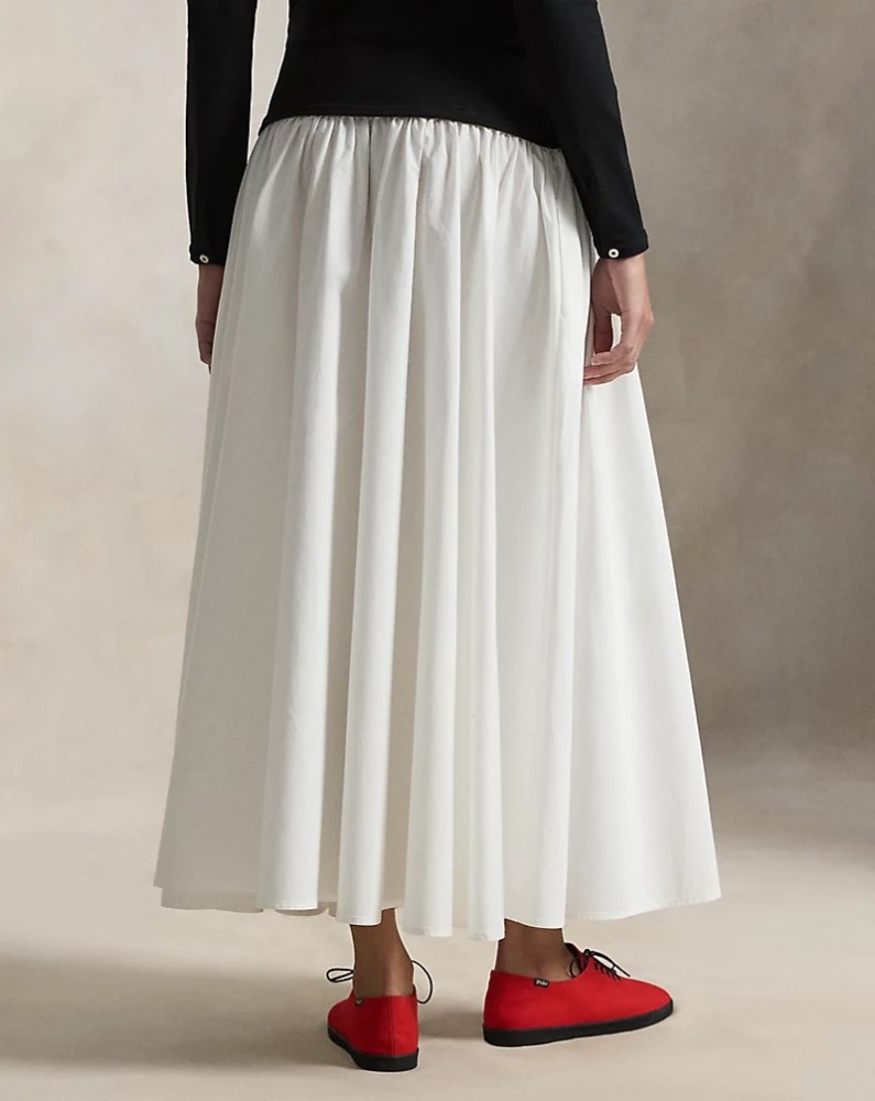 A-Line Skirt with Contrasting Waistband