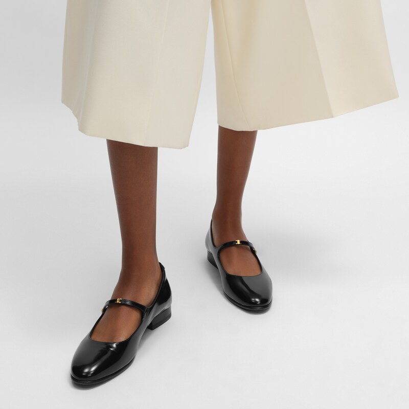 CITY BALLERINA IN GLOSSY CALFSKIN