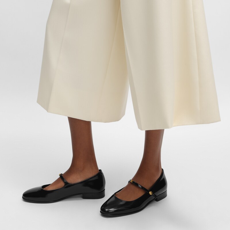 CITY BALLERINA IN GLOSSY CALFSKIN