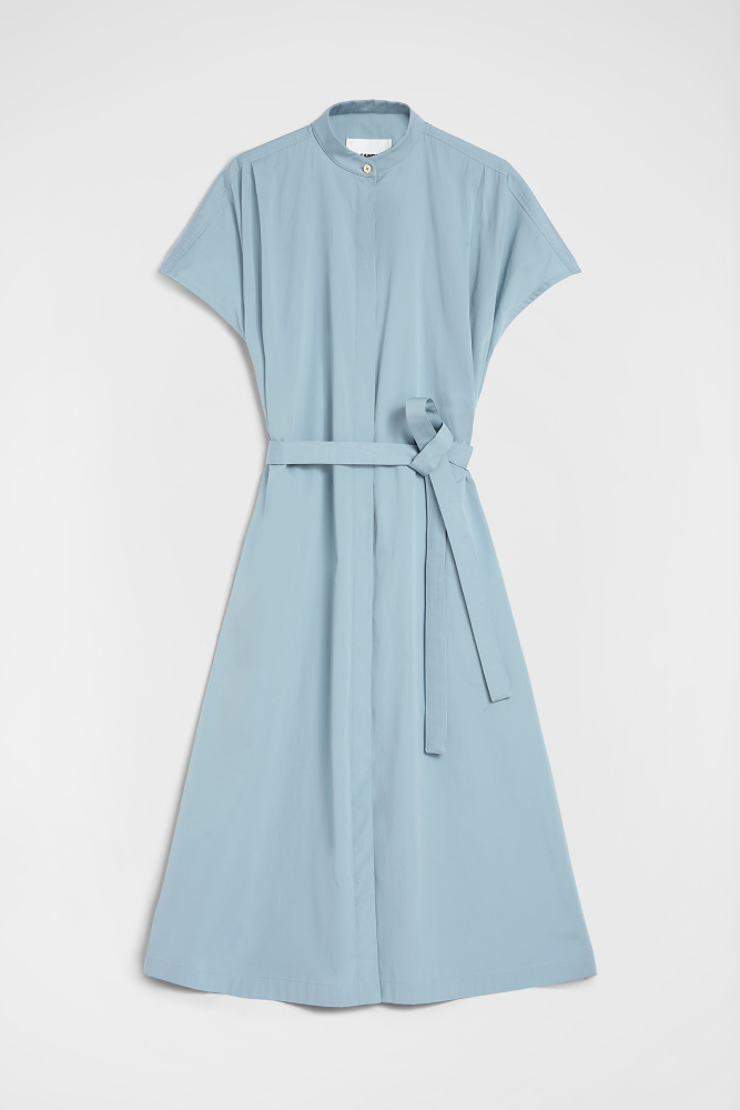 Cotton Poplin Belted Dress