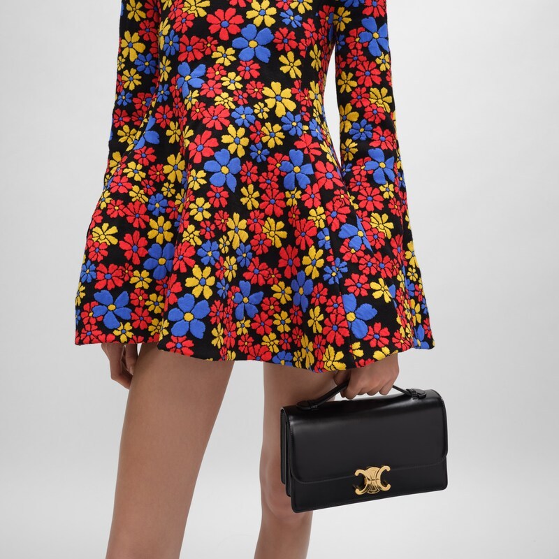 MEDIUM TRIOMPHE FOLIO IN SHINY CALFSKIN