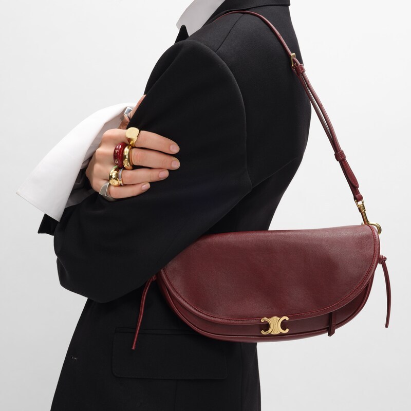 LITTLE HALFMOON SOFT TRIOMPHE IN SUPPLE SHINY LAMBSKIN