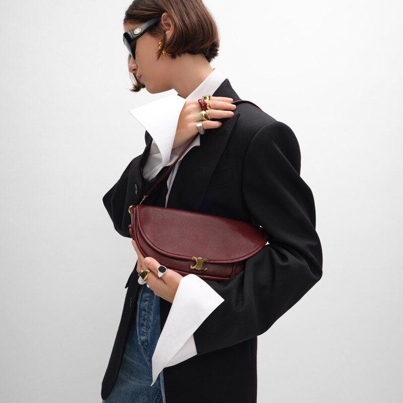 LITTLE HALFMOON SOFT TRIOMPHE IN SUPPLE SHINY LAMBSKIN