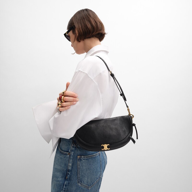 LITTLE HALFMOON SOFT TRIOMPHE IN SUPPLE SHINY LAMBSKIN