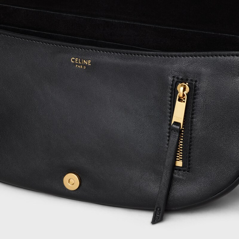 LITTLE HALFMOON SOFT TRIOMPHE IN SUPPLE SHINY LAMBSKIN