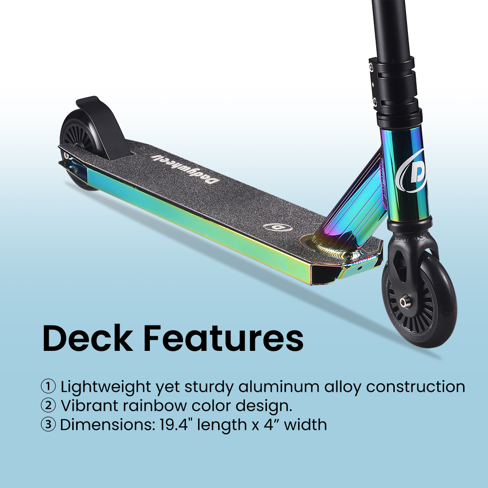 Pro Scooter for Kids 6+ | 31.5" Height & 220 LBS Limit | Durable Trick Scooter for Skate Park & Street