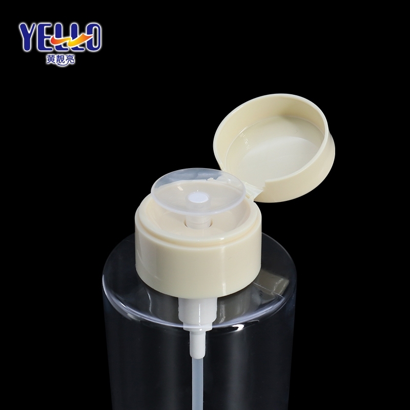 Durable Plastic Cosmetic Makeup Remover Container 500ml , Nail Polish Remover Pump Bottle