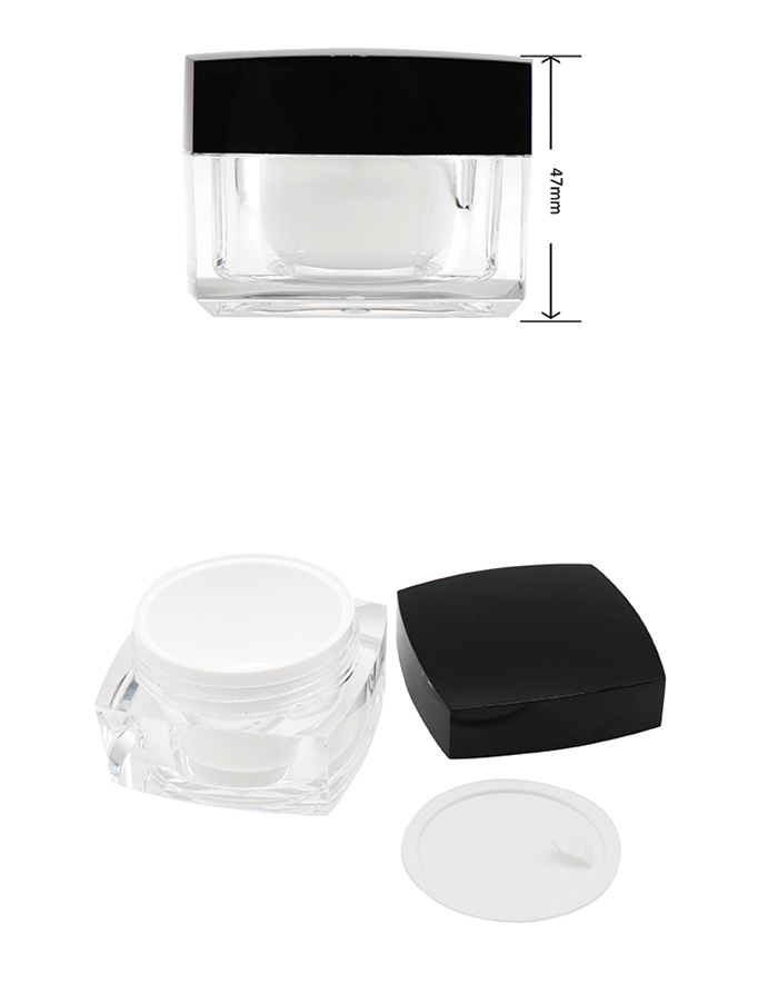 Square Empty Cream Jars