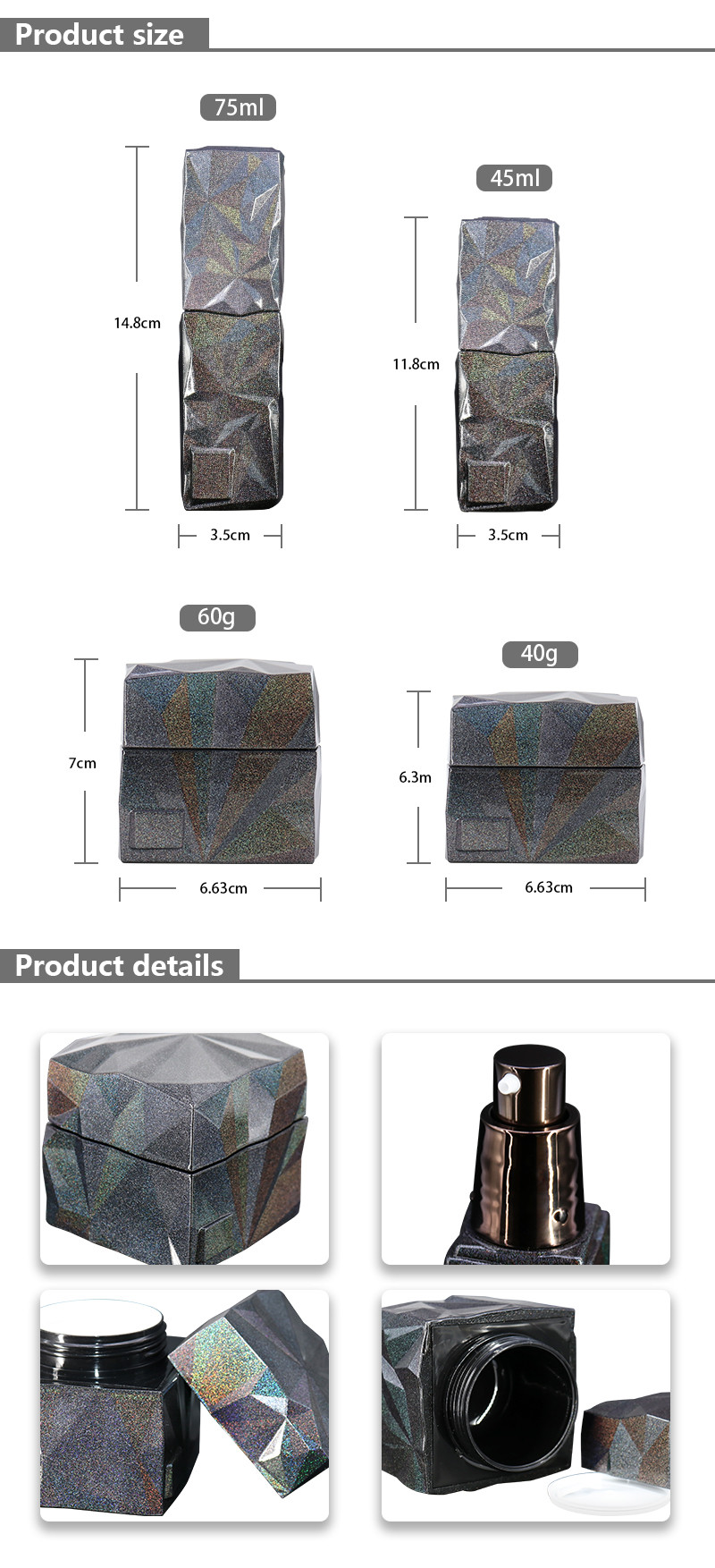 luxury bottle and jars