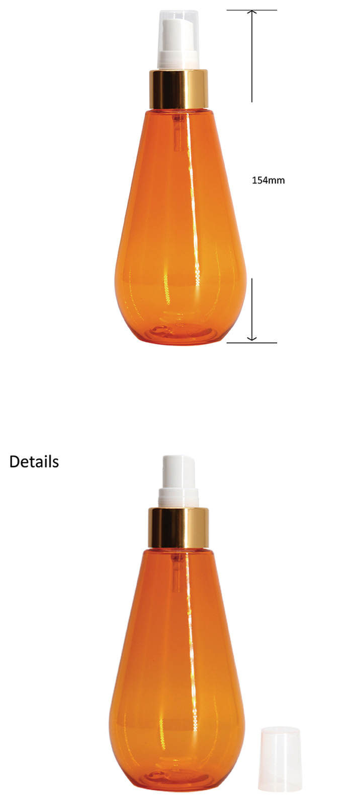 plastic orange fine mist spray bottle