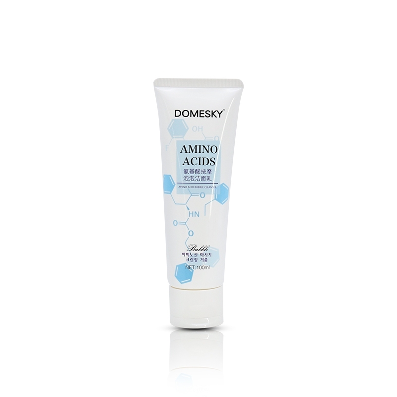 Custom PE White Plastic Cosmetic Tubes , Makeup Squeeze Soft Tube