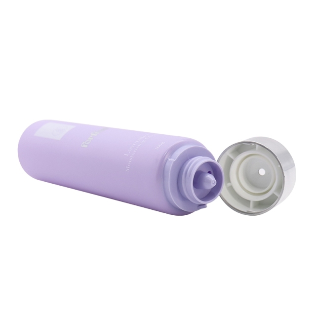 Purple Color Cosmetic Tube Containers With Screw Cap / Plastic Cream Tubes
