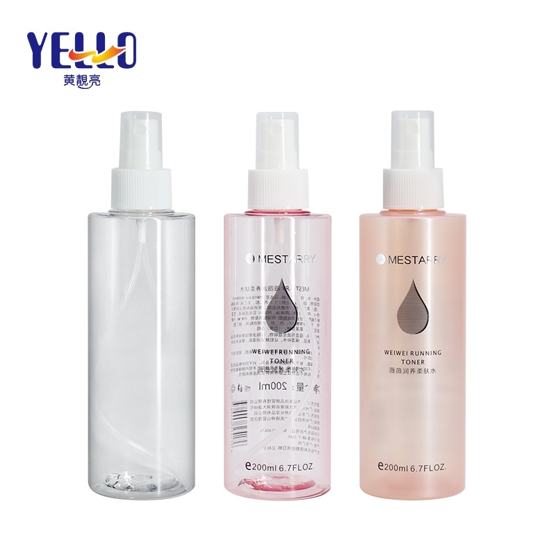 Round Plastic Hand Sanitizer Spray Bottle 150ml 200ml 250ml With Flat Shoulder