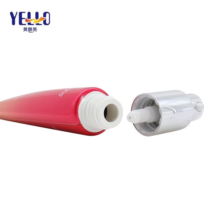 Beauty Laminated Plastic Cosmetic Tubes With Pump Cap For Hand Cream