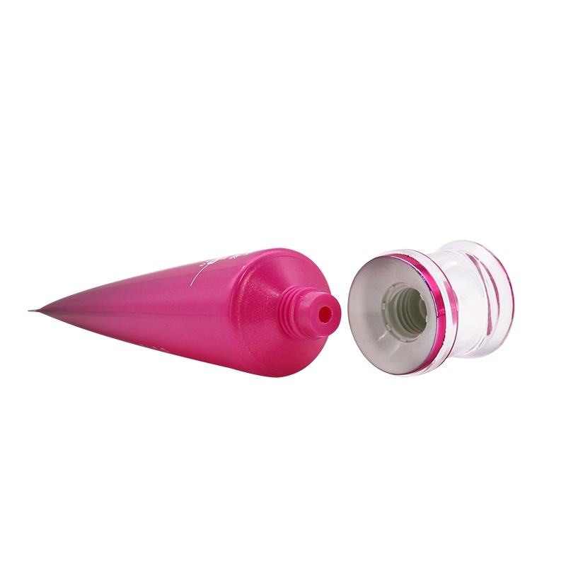 Rose Red Color Plastic Cosmetic Tubes 60ml / Empty Squeeze Skin Care Tube