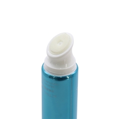 Round Shape Plastic Cosmetic Tubes For Creams With Brush Customized Capacity
