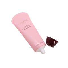 Pink PE Plastic Squeeze Tubes For Cosmetics Skincare 100g With Screw Cap