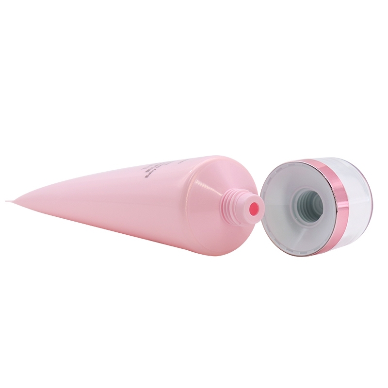 Pink Plastic Cosmetic Tubes , Squeeze Tubes For Lotion And Face Cream