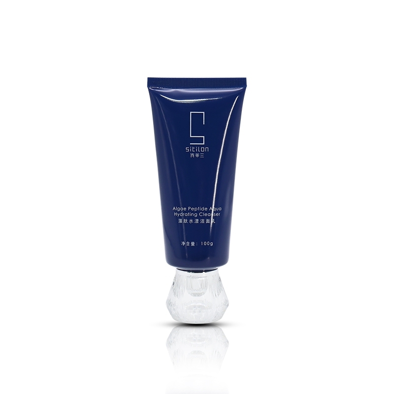 100g Plastic Cosmetic Tubes , Empty Hand Cream Tube With Acrylic Cap
