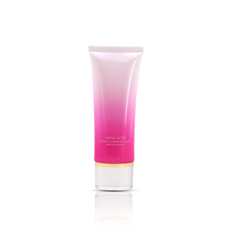 PE Plastic Squeeze Tubes , Rose Red Cosmetic Tube Containers Printing Logo
