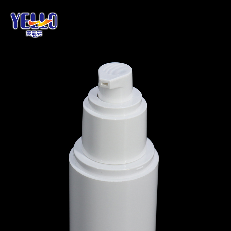 White Plastic Airless Cosmetic Bottle 50ml For Skincare Packaging