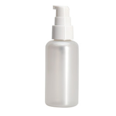 Refillable Plastic Lotion Pump Bottles Cylinder Shape Silk Printing Surface