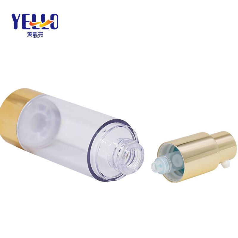 Empty 1 Oz 30Ml 50 Ml Gold Airless Pump Bottle For Skin Care