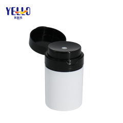 Black Pump Airless Cream Bottle 50ml Round Shape OEM Customized
