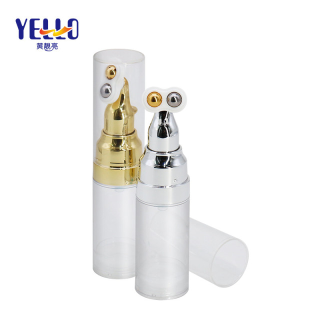 20ml Airless Cosmetic Bottles With Roller Ball Applicator , Eye Cream Packaging Bottle