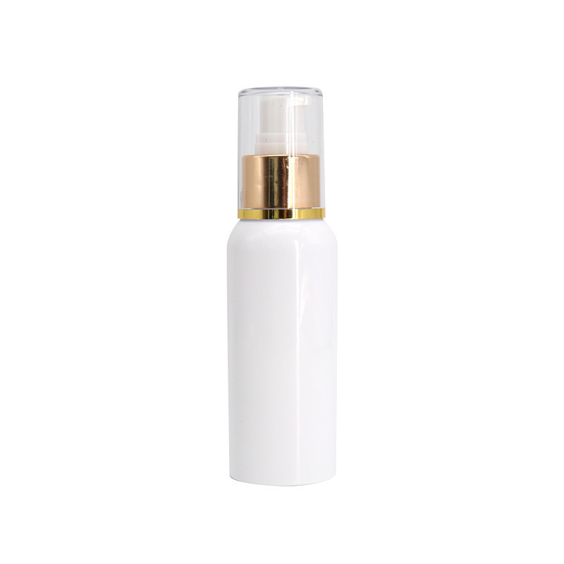 Refillable Plastic Lotion Pump Bottles Cylinder Shape Silk Printing Surface
