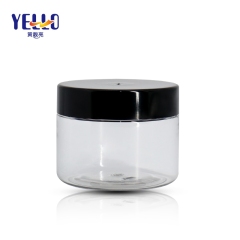 Round Transparent Cosmetic Cream Jar With Screw Lid / Facial Mask Container