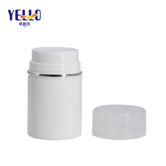 Cylinder 50ml PP Airless Bottle For Skincare Cream Foundation