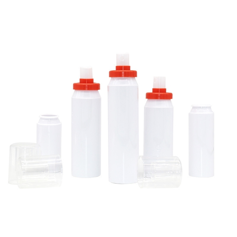 White Color Plastic Cosmetic Spray Bottles Round Shape Silk Printing