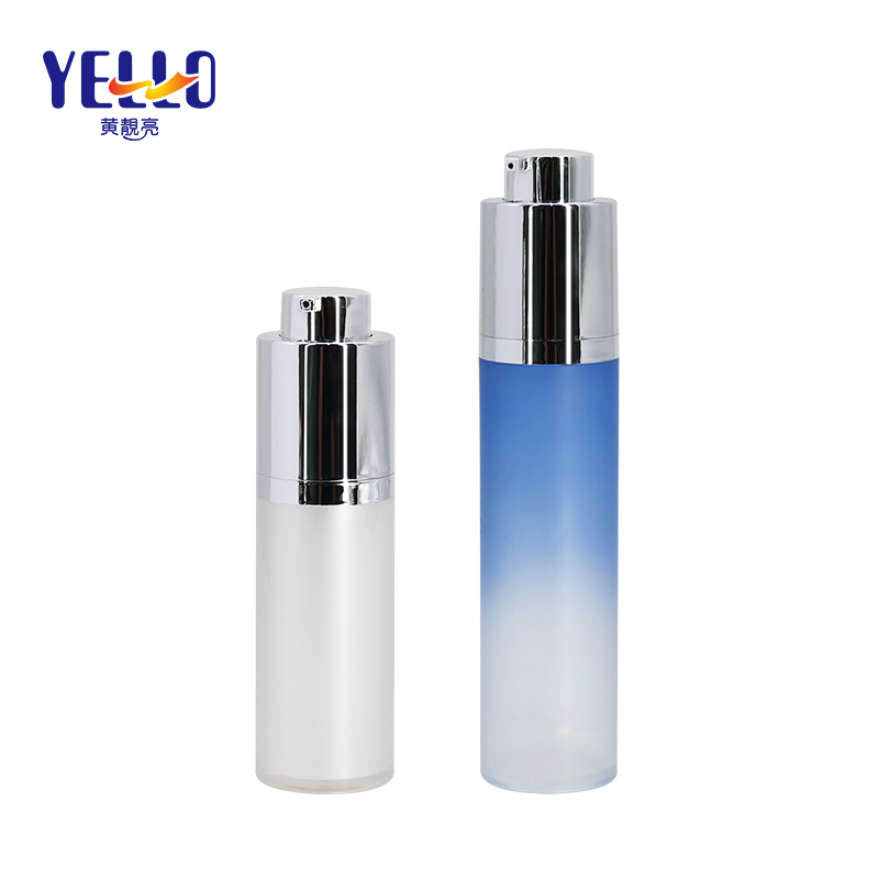 Unique Plastic Airless Bottles Cosmetic Packaging / Skincare Serum Acrylic Lotion Bottle