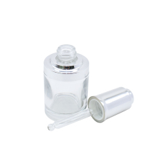 Clear Empty Serum Bottles , Glass Material Essential Oil Dropper Bottles