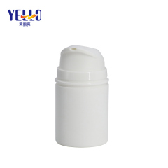 Cylinder White Airless Pump Bottle 50ml For Cosmetic PP Material Durable