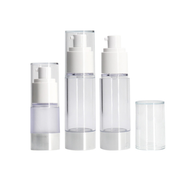 Transparent Airless Pump Container , 30Ml Airless Pump Bottle PCTG / AS Material