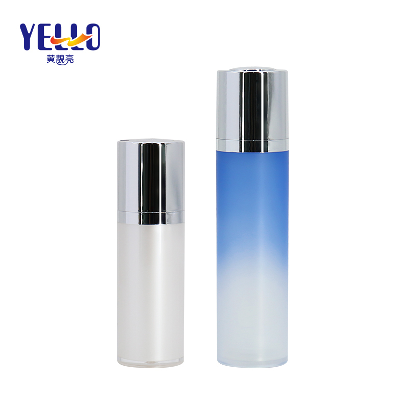 Unique Plastic Airless Bottles Cosmetic Packaging / Skincare Serum Acrylic Lotion Bottle