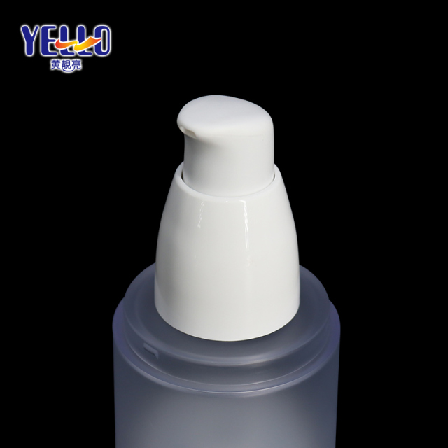 Empty Frosted Airless Pump Bottle , Thick PET 30ml Skincare Serum Bottle