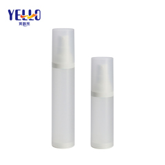 Frosted Airless Cosmetic Lotion Bottle / Cylinder Shape Empty Cosmetic Containers