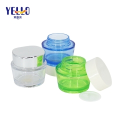 Round Clear Cosmetic Jars 50g For Skin Care / Plastic Cream Containers