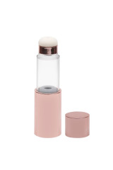 Fancy Airless Cosmetic Bottles Puff On Top Customized Logo Printing