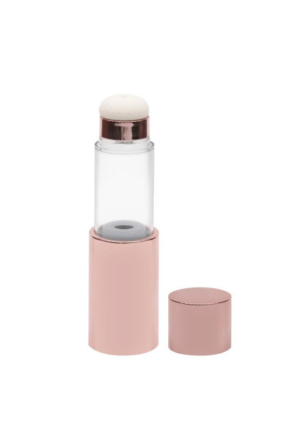 Fancy Airless Cosmetic Bottles Puff On Top Customized Logo Printing