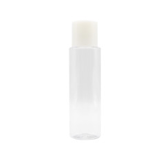 Clear Plastic PET Empty Toner Bottles Pump Cap For Facial Care 250Ml