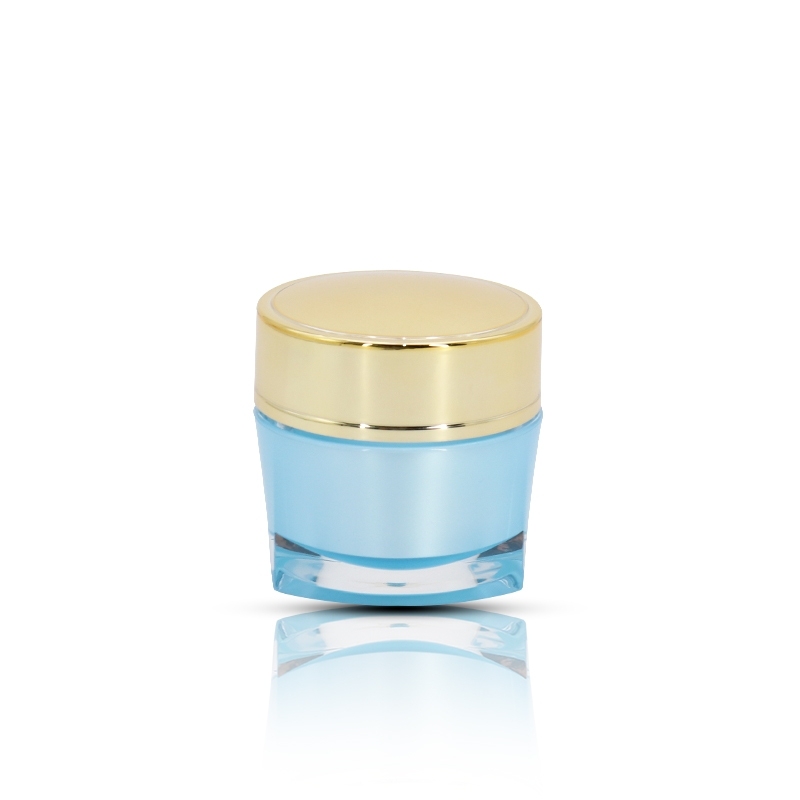 Ocean Blue Empty Cream Container , Acrylic Material Plastic Beauty Containers