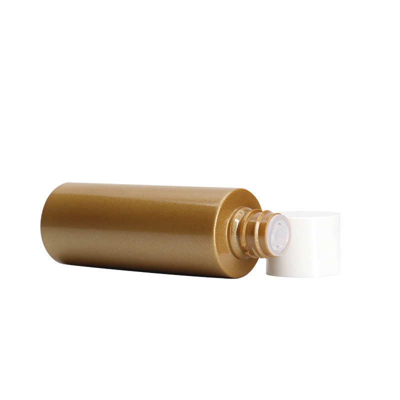 120ml Yellow Refillable Cosmetic Bottles , Empty Plastic Bottles Screw On Cap